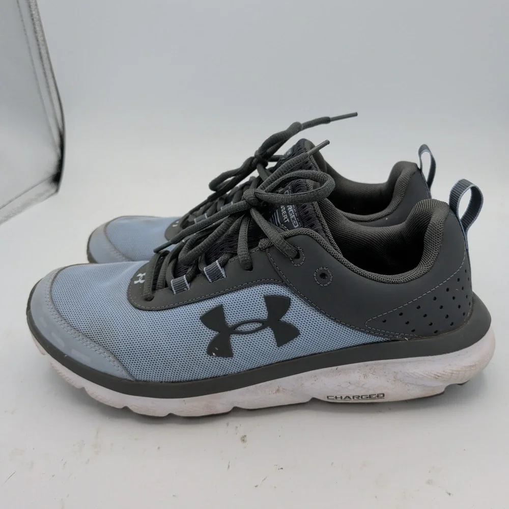 Under Armour Charged Assert 8 Womens Running Shoes Gray 3021972-402 Size 10.5